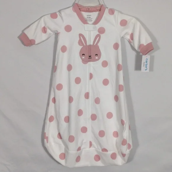 NWT Carter's Baby Girl Long Sleeve Sleeper Sleeping Bag size 6-9 month winter - Picture 1 of 8